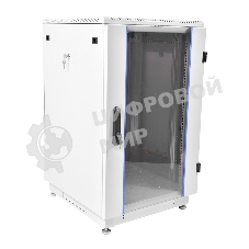 Шкаф коммутационный ЦМО ШТК-М-18.6.6-1ААА-9005 18U 600x600 мм пер. дв. стекл задн. дв. стал.лист 2 бок. пан. направл. под закл.гайки 270 кг черный