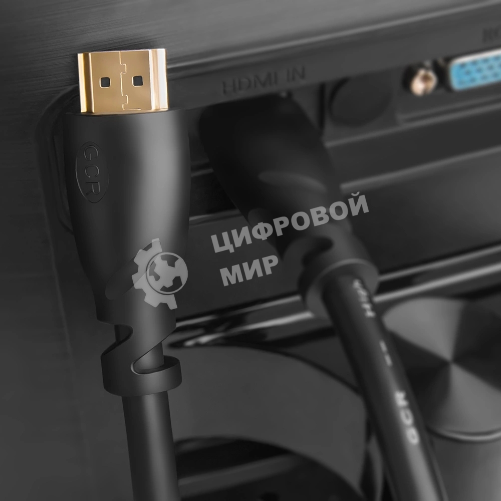Кабель Greenconnect Premium 2.0m HDMI v2.0 HDR Ultra HD 4K60 Hz/5K30Hz, 3D, Ethernet 18.0 Гбит/с, OD8.0мм, 28/26 AWG, черный, GCR-50542