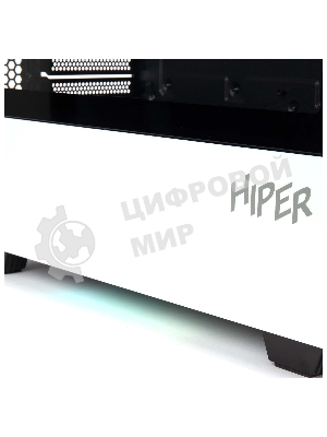 Компьютерный корпус Hiper PW81 белый без БП ATX 3x120мм 2xUSB2.0 2xUSB3.0 audio bott PSU