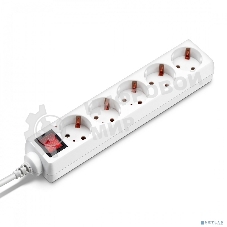 Сетевой удлинитель Buro BU-PS5.5/W 5 м (5 розеток) белый (пакет ПЭ)