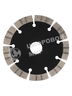 Диск алмазный отрезной Denzel ф125 х 22,2 мм, Сегментный, сухое резание, HWD92