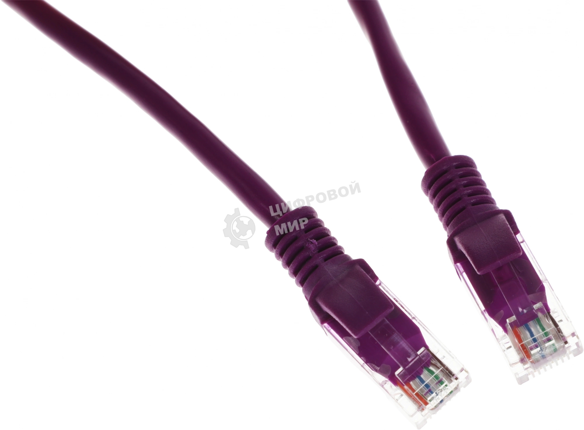 Патч-корд UTP Cablexpert cat.5e, 0.5м, литой, многожильный, фиолетовый