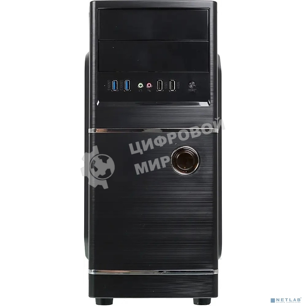 Компьютерный корпус Accord ACC-B301 черный без БП ATX 3x120мм 2xUSB2.0 2xUSB3.0 audio