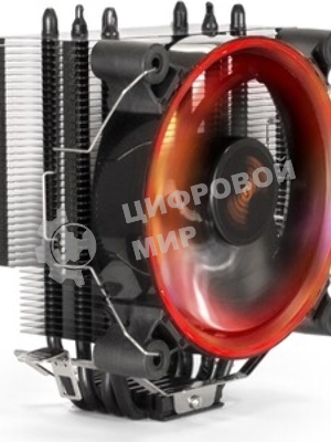 Кулер для процессора ExeGate Dark Magic EXX400V3-PWM.RGB (Al+Cu, черное покрытие, 4 тепл.трубки, LGA1150/1151/1155/1156/1200/1700/1851/AM2/AM2+/AM3/AM3+/AM4/AM5/FM1/FM2/754/939/940, TDP 140W, Fan 120mm, PWM, 800-1800RPM, Hydro bearing, 4pin, 11-24db, 500г брутто, RGB подсветка, с термопастой, на винтах, RTL)