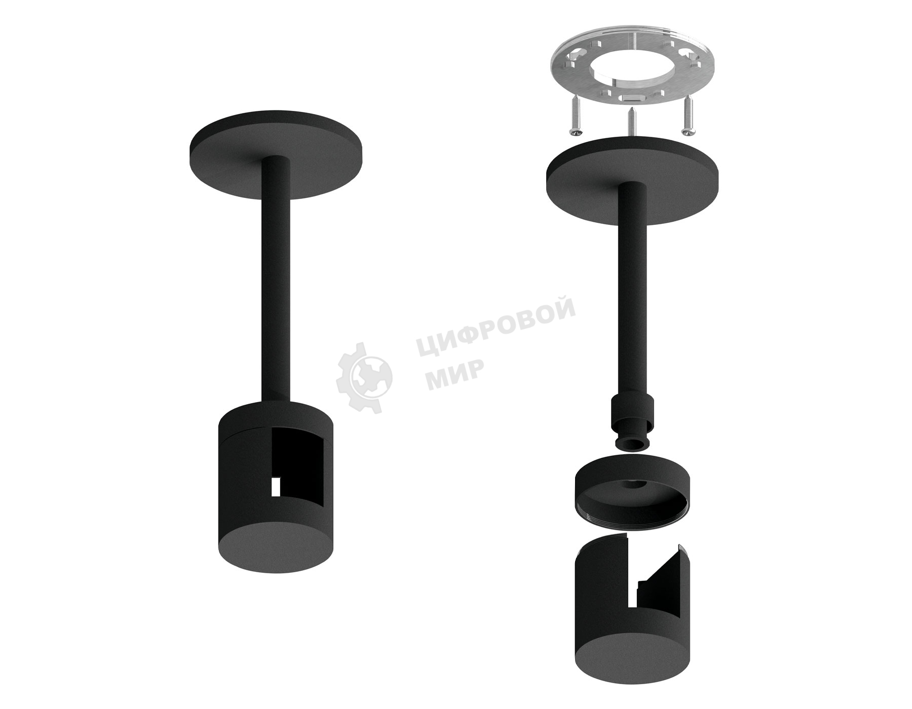 Крепеж накладной A9222 BK черный D20*100mm