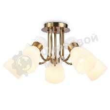 Светильник Ambrella light TR3218/5 GD/FR золото/белый матовый E27*5 max 40W D580*290