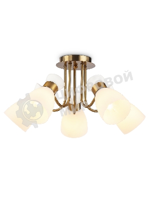 Светильник Ambrella light TR3218/5 GD/FR золото/белый матовый E27*5 max 40W D580*290