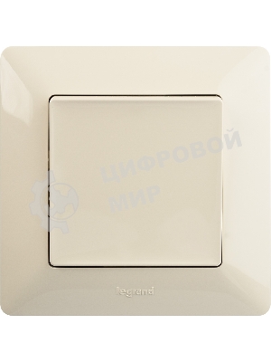 Механизм выключателя 1-кл. СП Valena Life 10А IP20 250 В 10АХ с лицевой панелью; безвинтовые зажимы сл. кость Legrand 752501