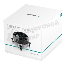 Кулер для процессора DEEPCOOL THETA 21 PWM 1700 черный, 92 мм, алюминий, 2400 об/мин, 30.2 дБ, 4 pin, 95 Вт, 72 мм