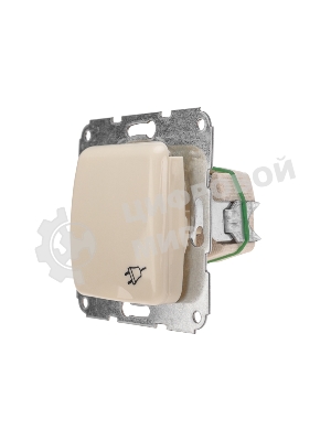Розетка Kranz 1-ая керамика с/з с крышкой DEA с/у 16А мех. бежевый