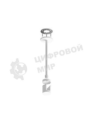 Крепеж накладной A9226 WH белый D20*200mm