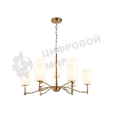 Люстра Ambrella light LH56054/6+3 BS/FR латунь/белый матовый E14*9 max 40W D765*1060