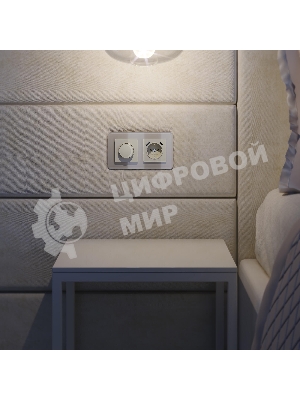 Рамка на 2 поста Elite (дымчатый, стекло) W0022417