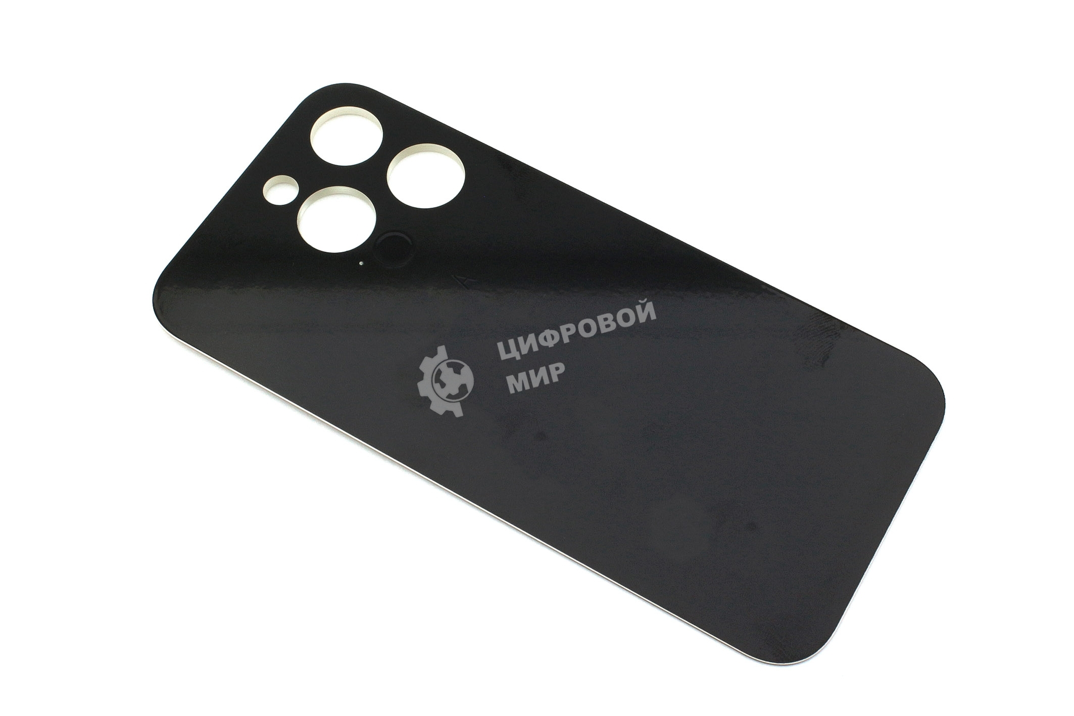 Задняя крышка (стекло) для iPhone 14 Pro (A2891) в сборе со стеклом камеры (узкий вырез) золотая