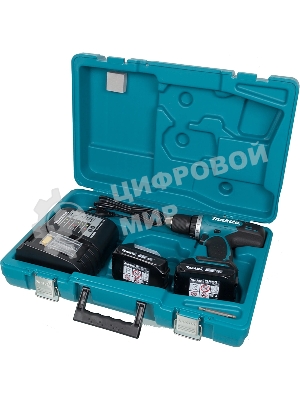Дрель-шуруповерт Makita DDF453SYE, 18 В, 1,5 Ач, 42 Нм, щеточный