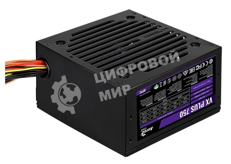 Блок питания Aerocool/Formula VX-750 PLUS, 750Вт 120мм, черный