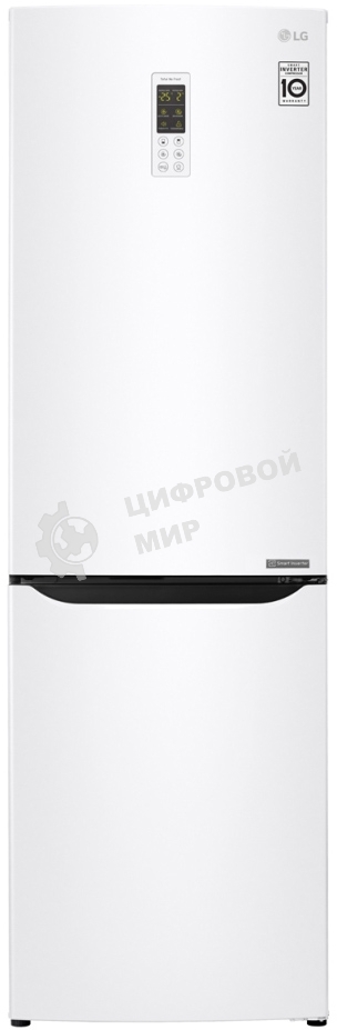 Холодильник LG GA-B419SQGL белый двухкамерный 223/79л морозилка снизу, No Frost