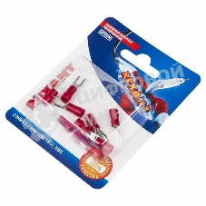 Наконечник вилочный Rexant изолированный, 3.2 мм, 0.5-1.5 мм², НВи 1.5-3/НВи 1,25-3/SV1.25-3, красный, в упак. 10 шт.