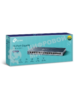 Коммутатор TP-Link TL-SG116 16-портовый гигабитный настольный коммутатор