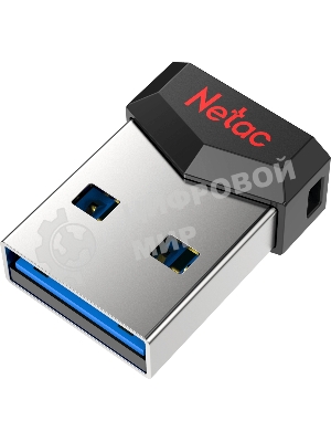 Флешка USB Netac UM81 (NT03UM81N-064G-20BK), 64Gb, USB 2.0, R/W 30/10, черный/красный