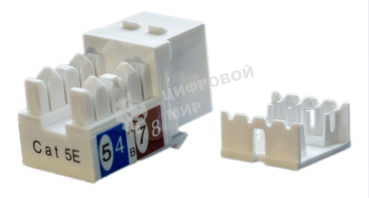 Вставка Hyperline KJ9-8P8C-C5e-90-WH Keystone Jack RJ-45(8P8C), категория 5e, белая