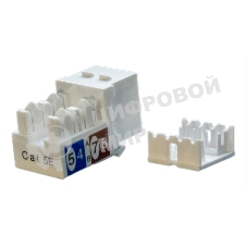 Вставка Hyperline KJ9-8P8C-C5e-90-WH Keystone Jack RJ-45(8P8C), категория 5e, белая