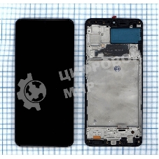 Дисплей для Samsung Galaxy A22 SM-A225F в сборе с тачскрином и рамкой (OLED) черный