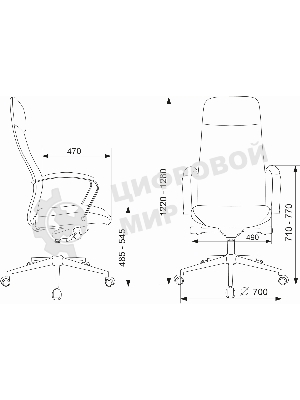 Кресло Бюрократ CH-610SL-Lux черный, экокожа
