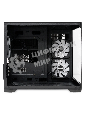 Компьютерный корпус HSPD F330, Panoramic Mini-tower, черный, TG, 0.5 SPCC, 3x120мм ARGB mATX, mITX 160/400/200мм 1x2.5
