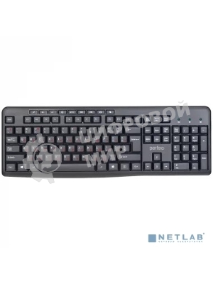 Клавиатура проводная Perfeo PUSH Multimedia, USB, черная
