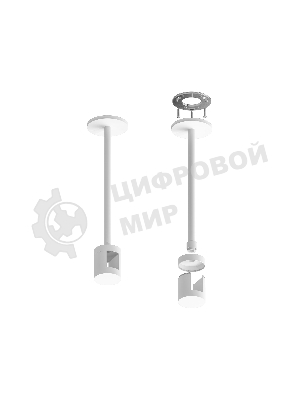 Крепеж накладной A9226 WH белый D20*200mm