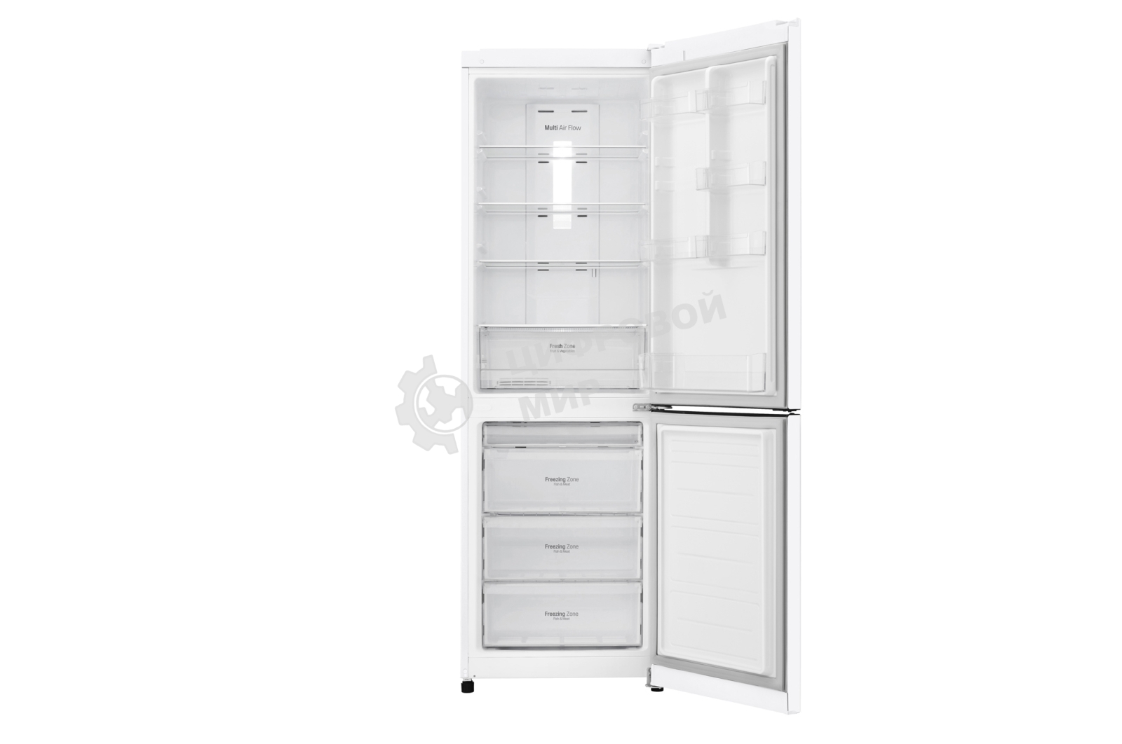 Холодильник LG GA-B419SQGL белый двухкамерный 223/79л морозилка снизу, No Frost