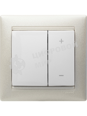 Светорегулятор нажимной 40-600W для л/н и обмоточных т-ров 770074 Legrand Valena Белый