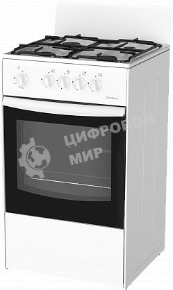 Плита газовая Darina S4 GM 441 101 белый, конфорок 4 шт, духовка 50 л, 50 см x 85 см x 51 см