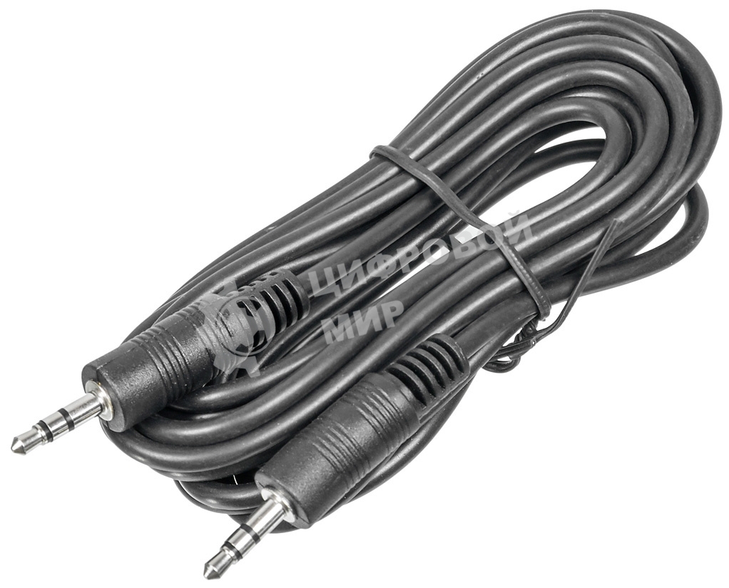 Кабель соединительный аудио-видео Buro Jack 3.5 (m)/Jack 3.5 (m) 1м. черный