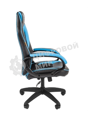 Кресло Chairman game 16 черный, экокожа, 120 кг, механизм качания