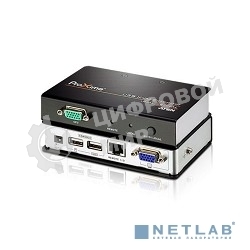 Переключатель ATEN CE700A-D(AT-G) Удлинитель, SVGA+KBD+MOUSE USB ATEN, 150 метр., HD-DB15+USB A-тип, Female, c KVM-шнуром USB 1.8м, Б.П. 220> 5.3V