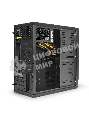 Компьютерный корпус Minitower ExeGate mEVO-7807-NPX500 (mATX, БП 500NPX 12см, 1хUSB+1хUSB 3.0, черный 1x12см с RGb подсветкой)