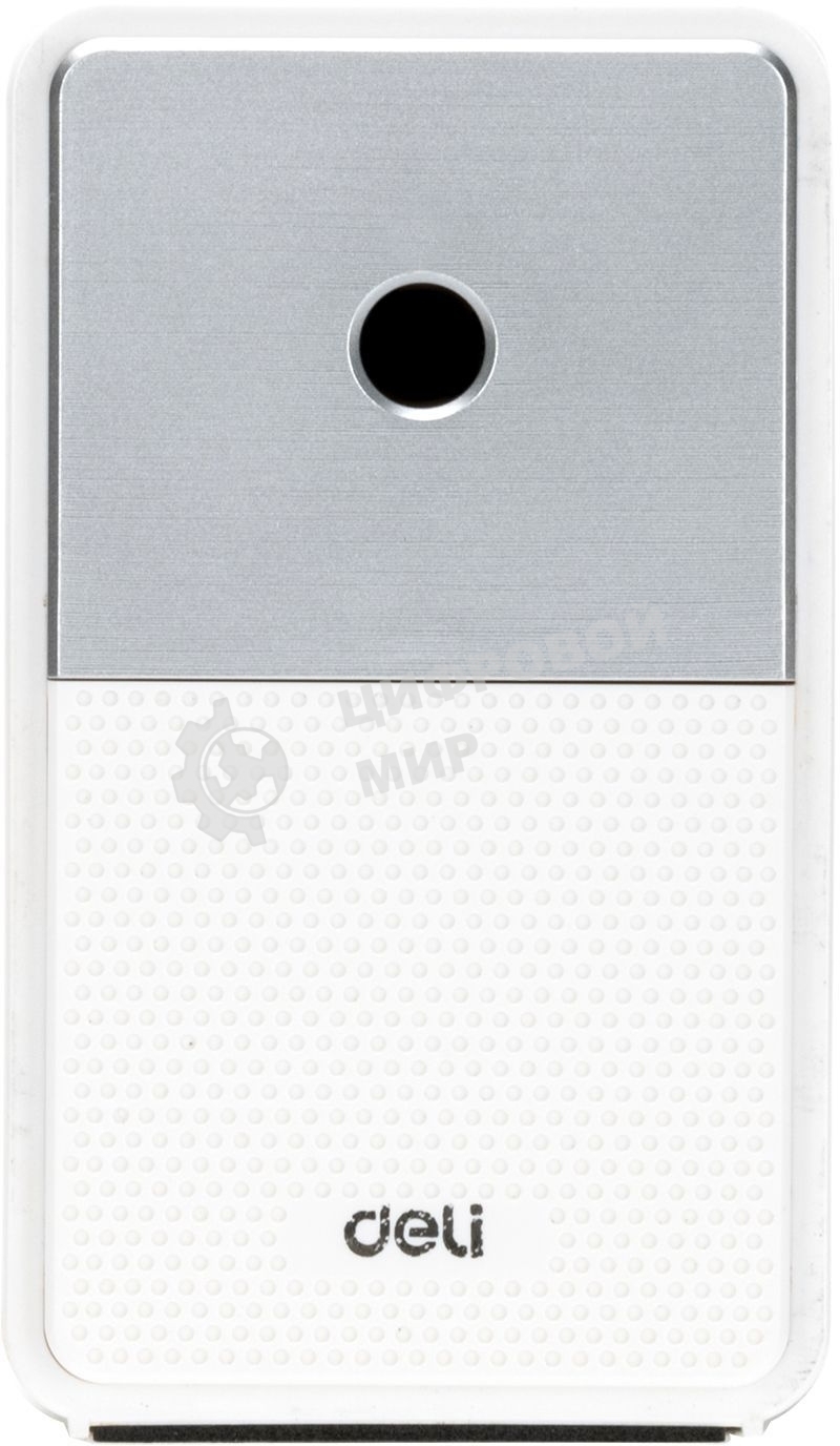 Точилка для карандашей механическая Deli 71160White, 1 отверстие, пластик, белый