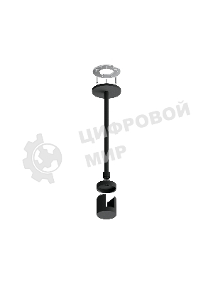 Крепеж накладной A9227 BK черный D20*200mm