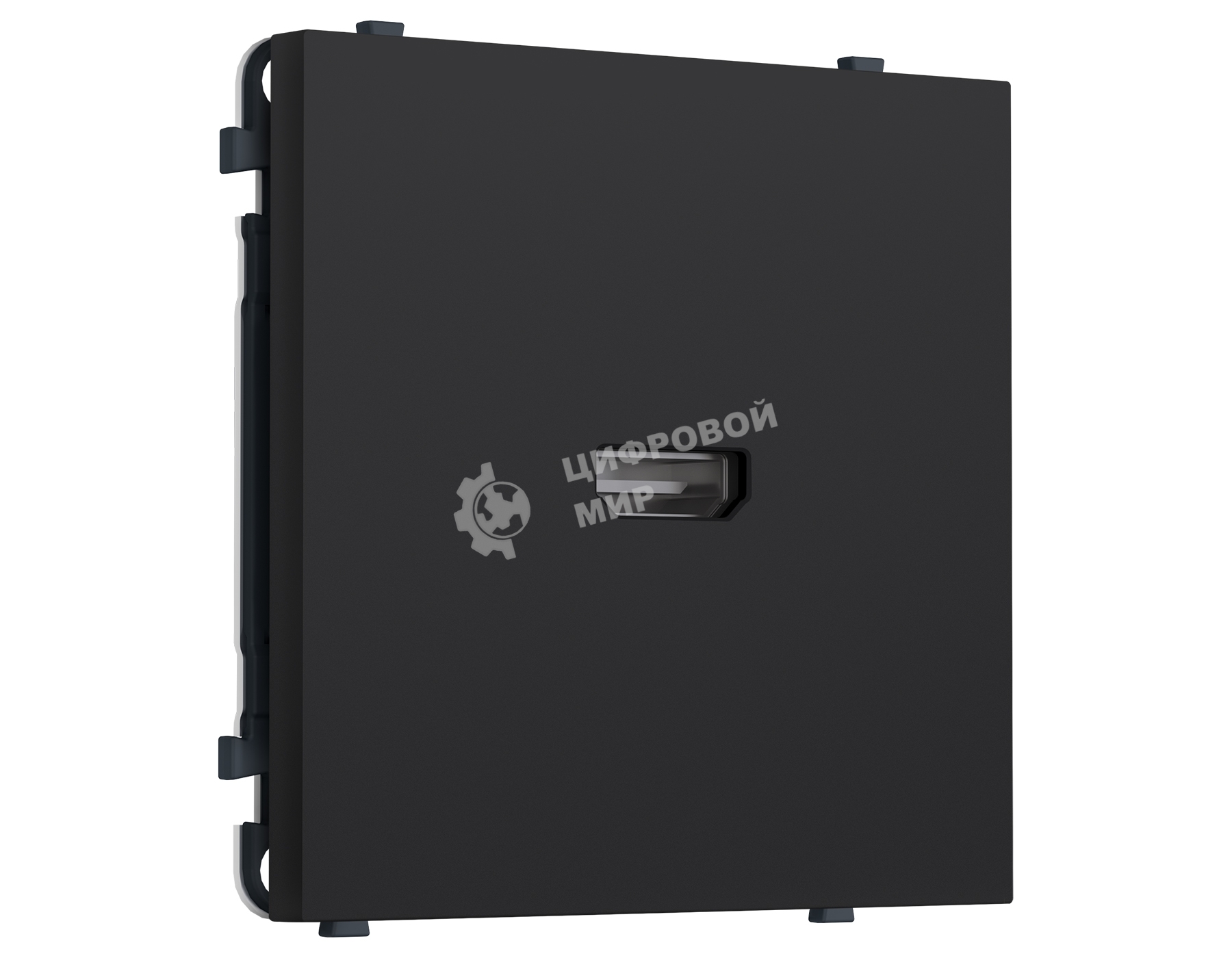 Комплект механизма розетки HDMI 2.1 SIGMA Черный Мягкое касание 30V/900MS 4K-120HZ 8K-60Hz QUANT PRO (SP9940, PR223)
