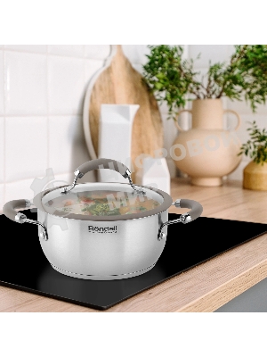 Кастрюля Rondell RDS-755 Balance 5 л 24 см, нержавеющая сталь 18/10, с крышкой