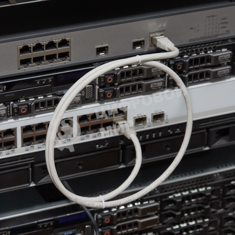 Пaтч-корд Rexant F/UTP, cat.6, RJ45-RJ45, экранированный, PVC серый, 1м