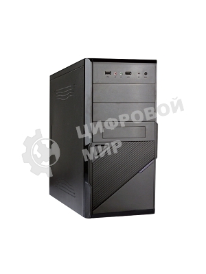 Компьютерный корпус ExeGate EX284021RUS Minitower BA-201 Black, mATX, (AA500, 80мм), 2*USB, Audio