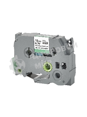 Кассета с лентой S'OK by Sakura Printing TZES741 для Brother, черный на зеленом, 18мм/8м, наклейка