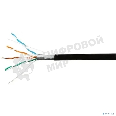 Кабель SkyNet Standart FTP outdoor 4x2x0,48, медный, FLUKE TEST, кат.5e, однож., 100 м, box, черный