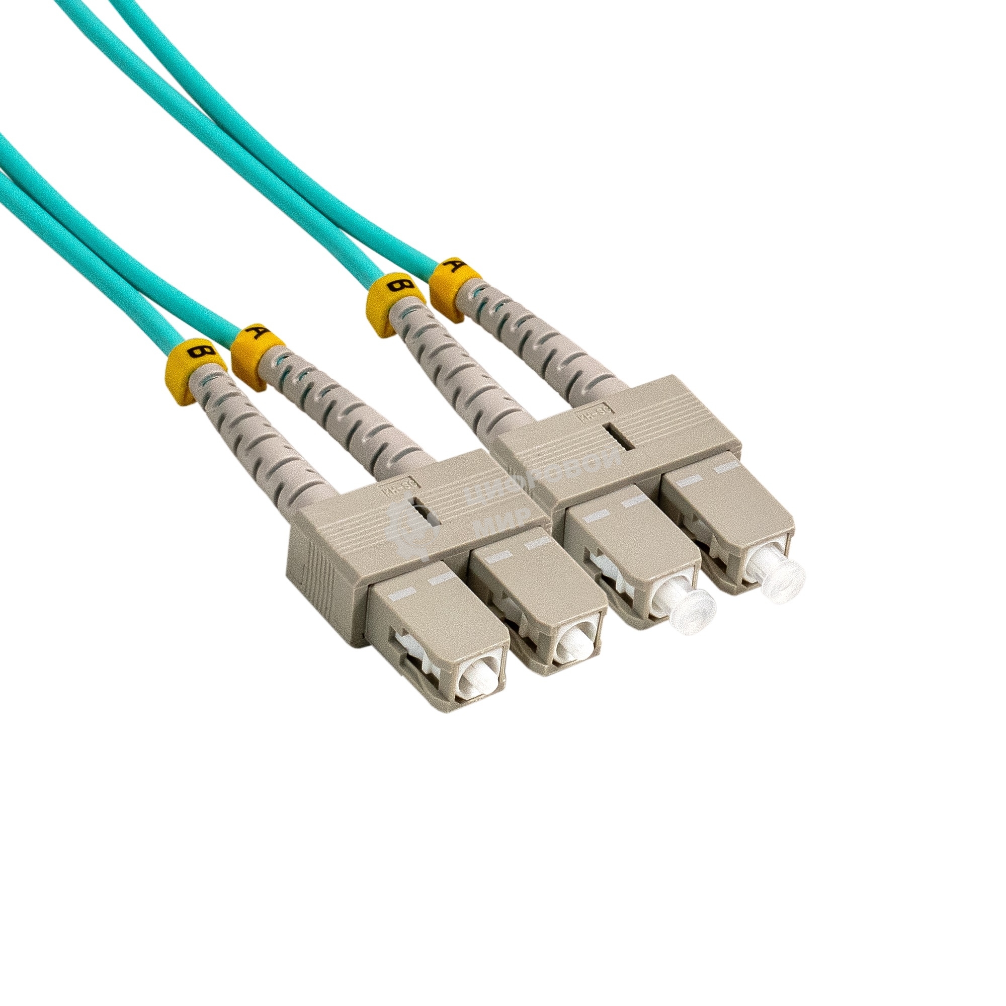 Патч-корд волоконно-оптический ExeGate FC-D-503-SC-SC-2M-LSZH (Шнур ВО MM 50/125 (OM3), SC/UPC-SC/UPC, Duplex, LSZH, 2м)