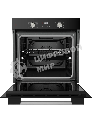 Встраиваемый духовой шкаф Kuppersberg HO 608 B электрический, High-Tech, 60 см, объем 80 л, 8 режимов, поворотное управление, макс. Температура 300 градусов, дисплей, таймер, черный