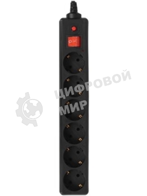 Сетевой фильтр Buro 600SPro-16-3-G 3м (6 розеток) графитовый (коробка)