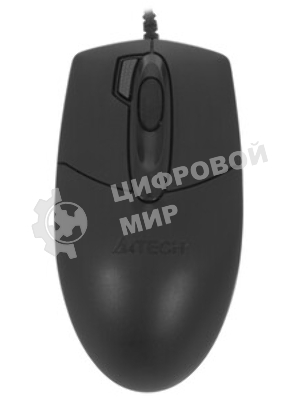 Мышь проводная A4Tech OP-730D черный, 1200 dpi, USB, кнопки - 4